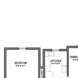2 BR, 1 Bath 2 BR, 1 Bath